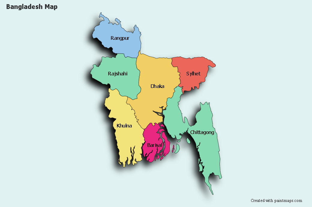 Mapas de Bangladés