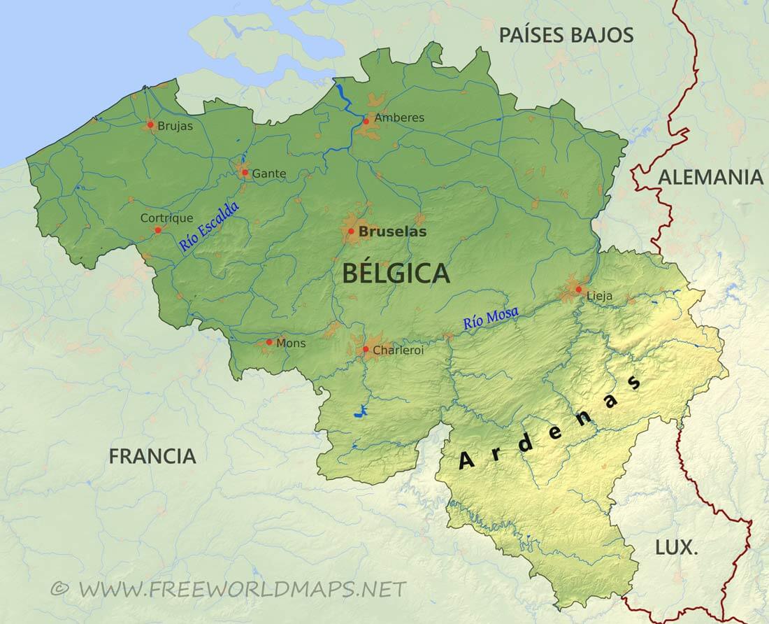 Mapas de Bélgica